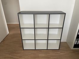 Regal mit 9 Fächern, Anthrazit/Weiss, wie neu