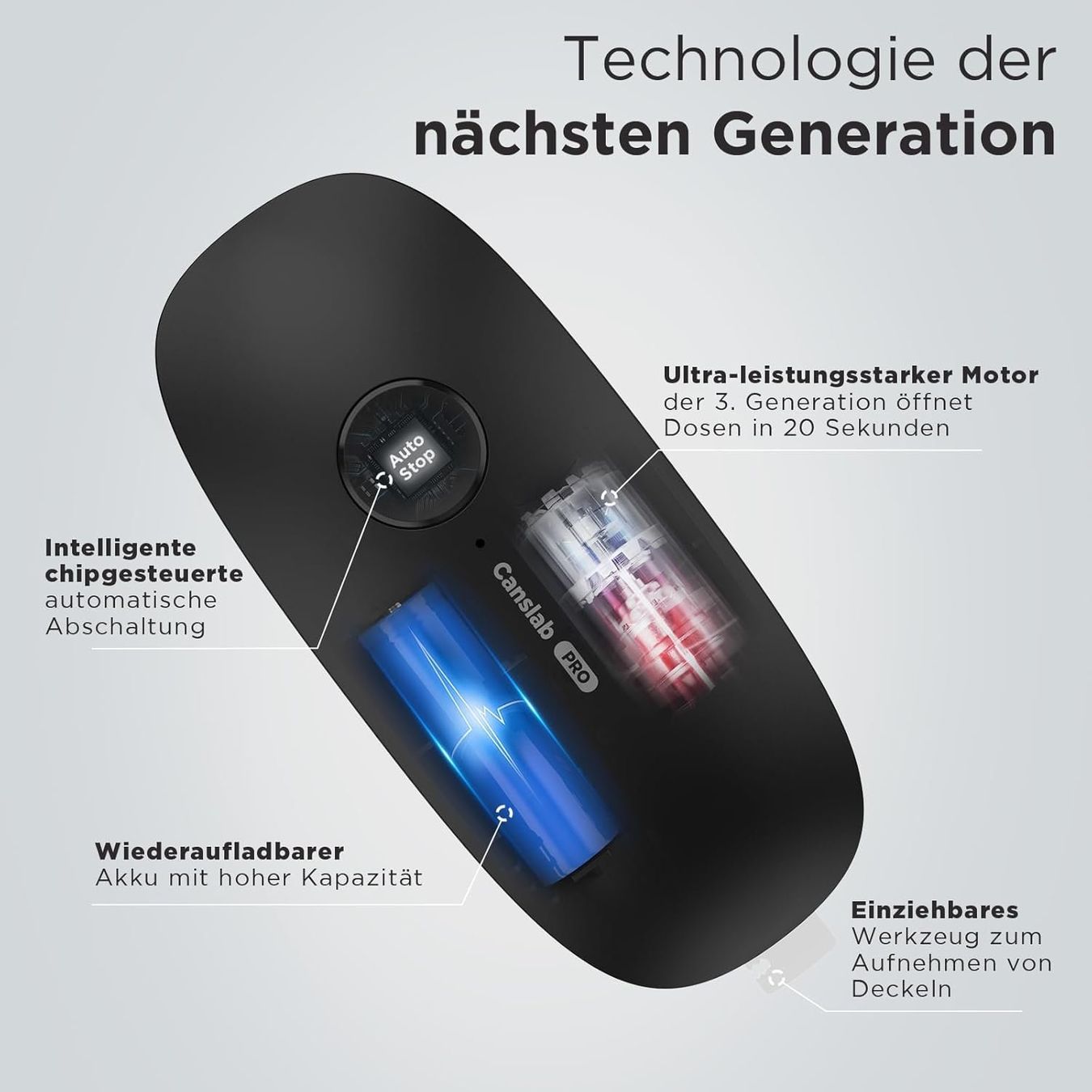Elettrodomestici da cucina: Elektrischer Dosenöffner USB Automatik Schwarz – Nuovo e nell'imballaggio originale da Suhr venduto da SchnapperCH 2