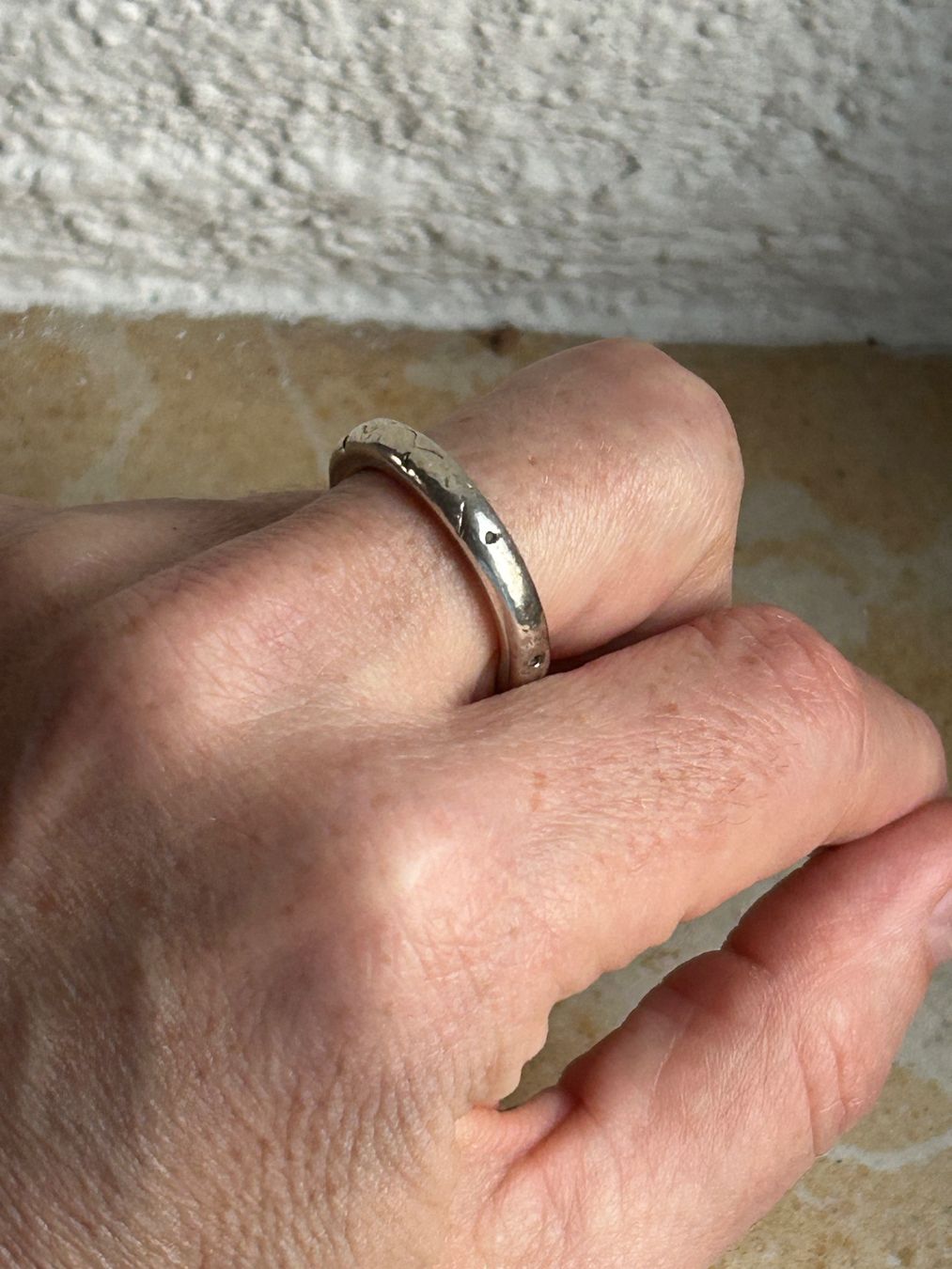 Bagues: Silberring mit Muster, Handarbeit (Gr. 56) – D'occasion à Laufen par belleskulptur 1