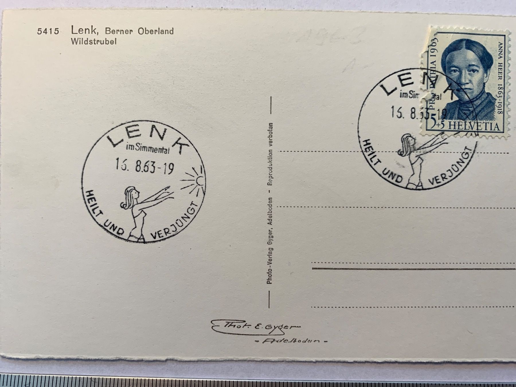 Cartoline postali: Antike Karte Lenk – Usato da Bennwil venduto da escape39 1