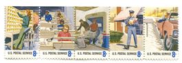 Briefmarken "Die Post". Vereinigte Staaten