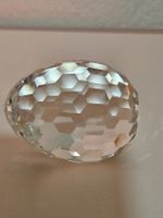 Swarovski? Vintage Kristall-Ei Paperweight 7 cm facettiert 