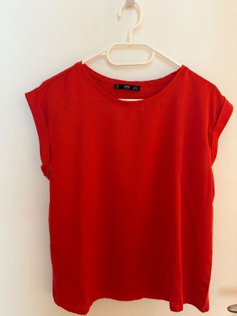 Mango Basic Shirt, Grösse S, Rot - NEU
