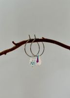 Creolen Silber - hypoallergen - Tropfen Ohrringe - handmade