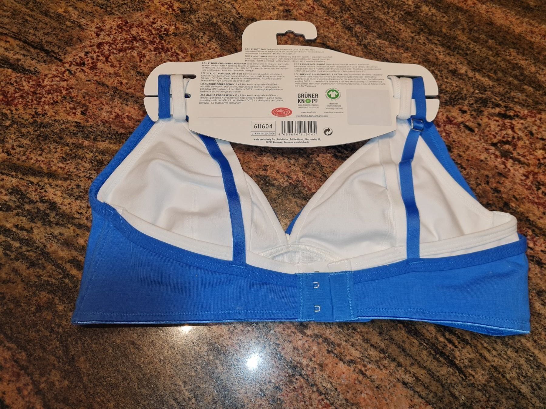 Tchibo Altra biancheria intima: 2 Neue BHs weiss und blauGr.85 B – Nuovo e nell'imballaggio originale da Döttingen venduto da Verkauf 2