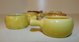 Keramik Stamperl kleine Fondue Tassen für Schnaps 7 x  3 cm