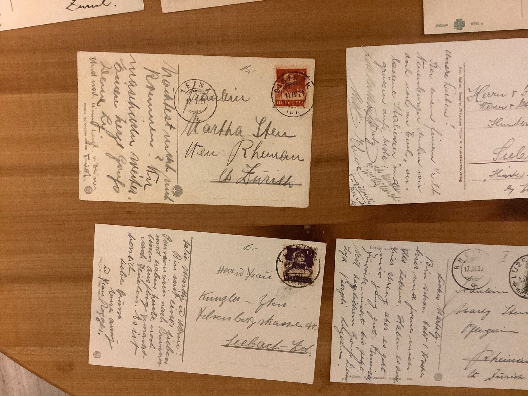 Cartoline postali: 11 gelaufene Ansichtskarten Schweiz 1906 - 1926 – Usato da St. Gallen venduto da herbrig2 7