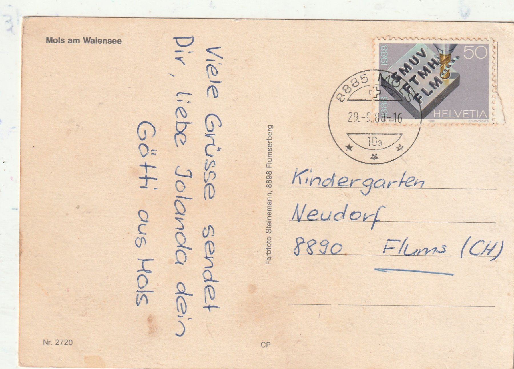 Cartes postales: Mols am Wallensee – D'occasion à Lumbrein par made02 1