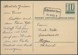 GL Schwanden - Bahnstempel - Karte - Bahn