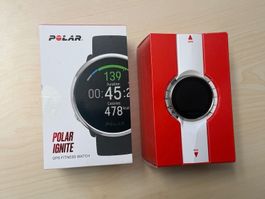 Polar Ignite GPS Fitness Uhr S Gen Schwarz-Silber-TPU