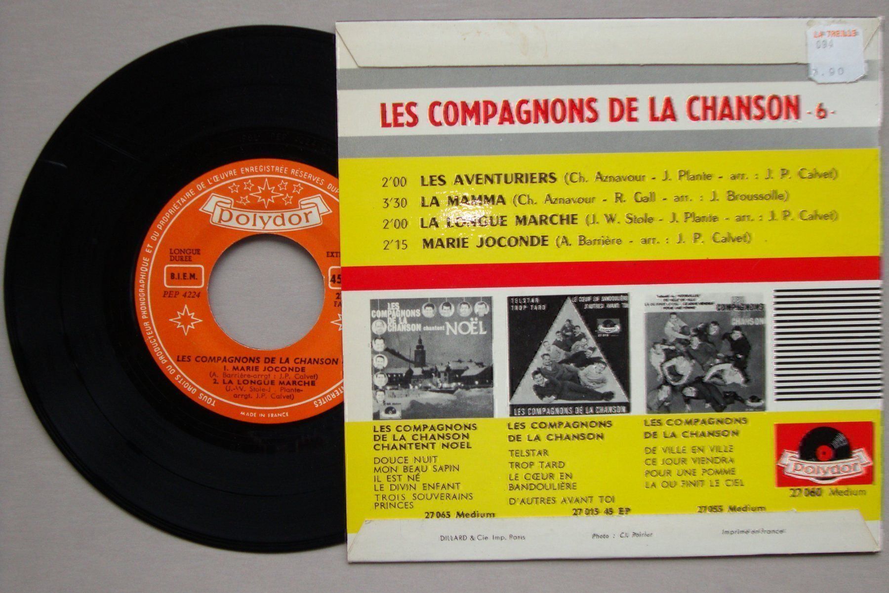 Dischi in vinile: COMPAGNONS DE LA CHANSON - AVENTURIERS – Usato da Bern venduto da Uli_10_11 1