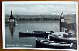 Morges - Barques dans le port - Carte ancienne