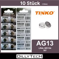 Tinko AG13/LR44/SR1154/357 Knopfzellenbatterie - 10 Stk.