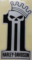 Autocollant Harley-Davidson - Numéro 1 Couronne Crâne💀!J064