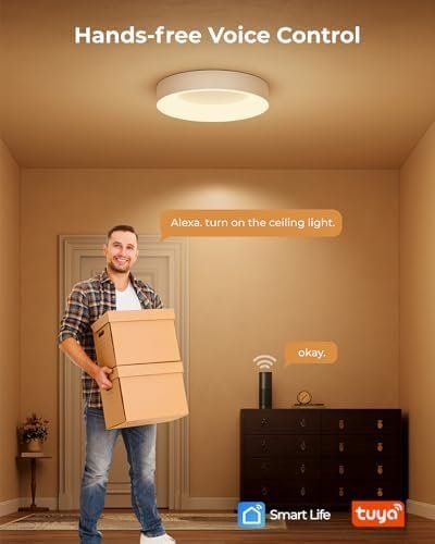 Lampadari & plafoniere: 24W Smart RGB LED Deckenleuchte Dimmbar Deckenlampe 28cm – Nuovo e nell'imballaggio originale da Hundwil venduto da pak_7zvn 3