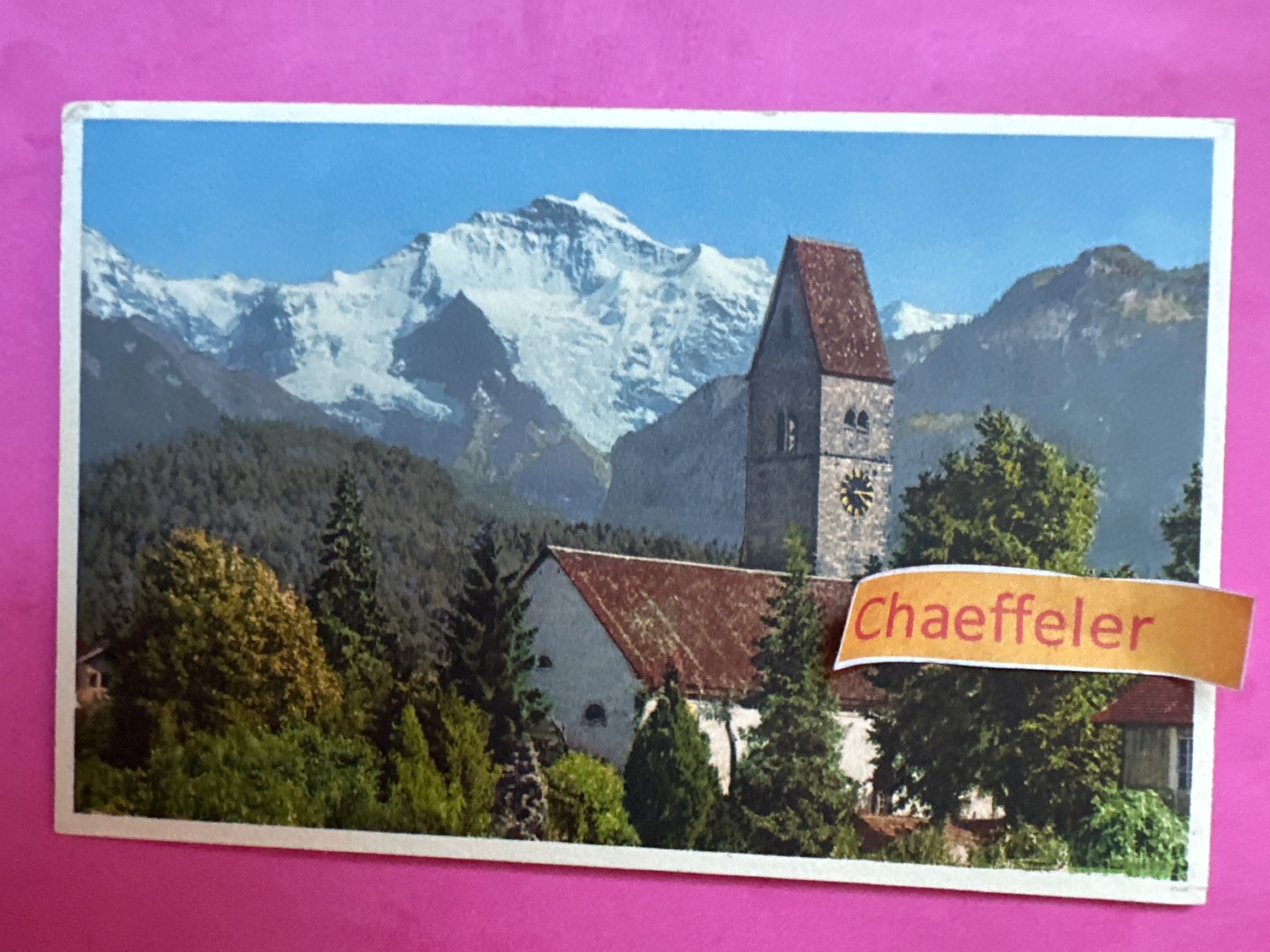 Ansichtskarten: A 5292 Unterseen-Interlaken, Jungfrau – Gebraucht aus Zürich von Chaeffeler