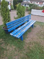 Garden bench blue wooden