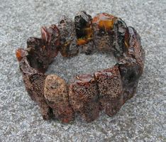 ♥ UNISEX + MASSIV / ARMBAND / Baltischer Bernstein ♥