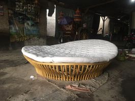 Liegeinsel Loungeliege Sonnenliege Rattan Möbel Gartenliege