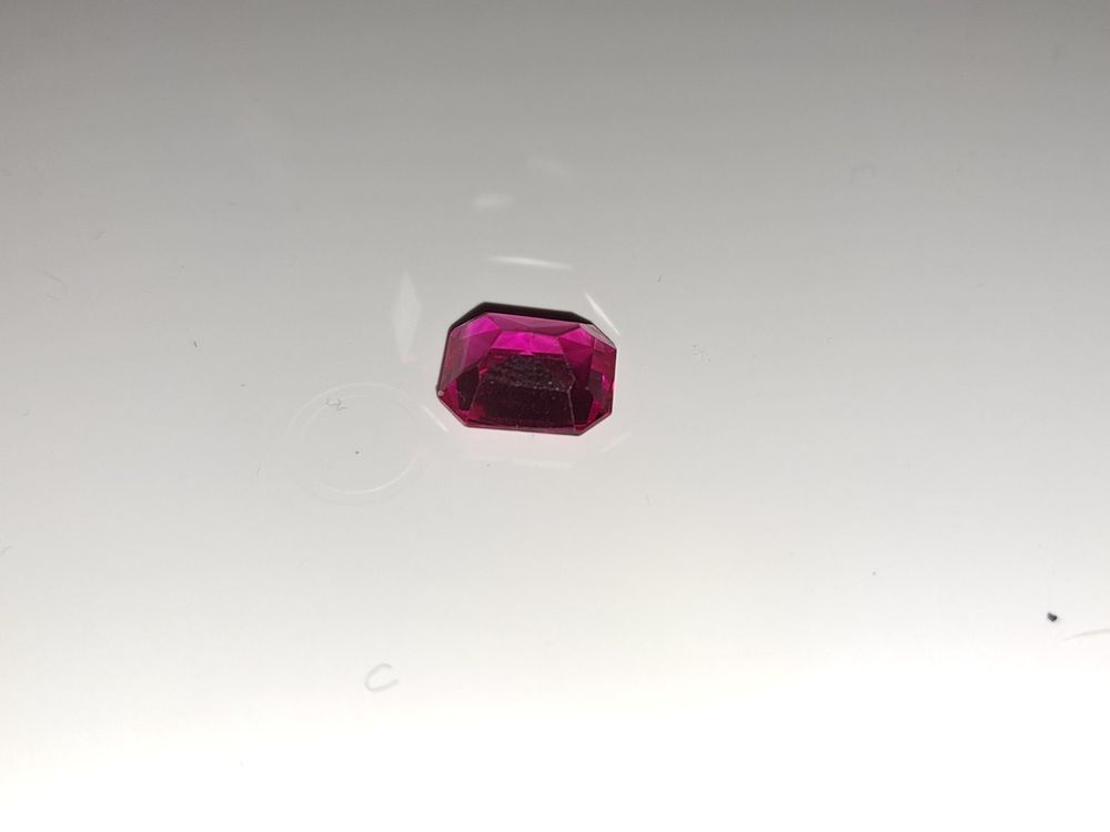 ROSA EDELSTEINE Gold Rechteck Italienischer Charm 9 Mm