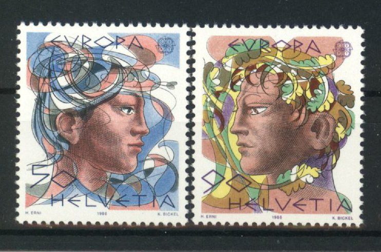 Tutti i francobolli: 1986, Europa ** (2) – Usato da Willisau venduto da Vollstempel