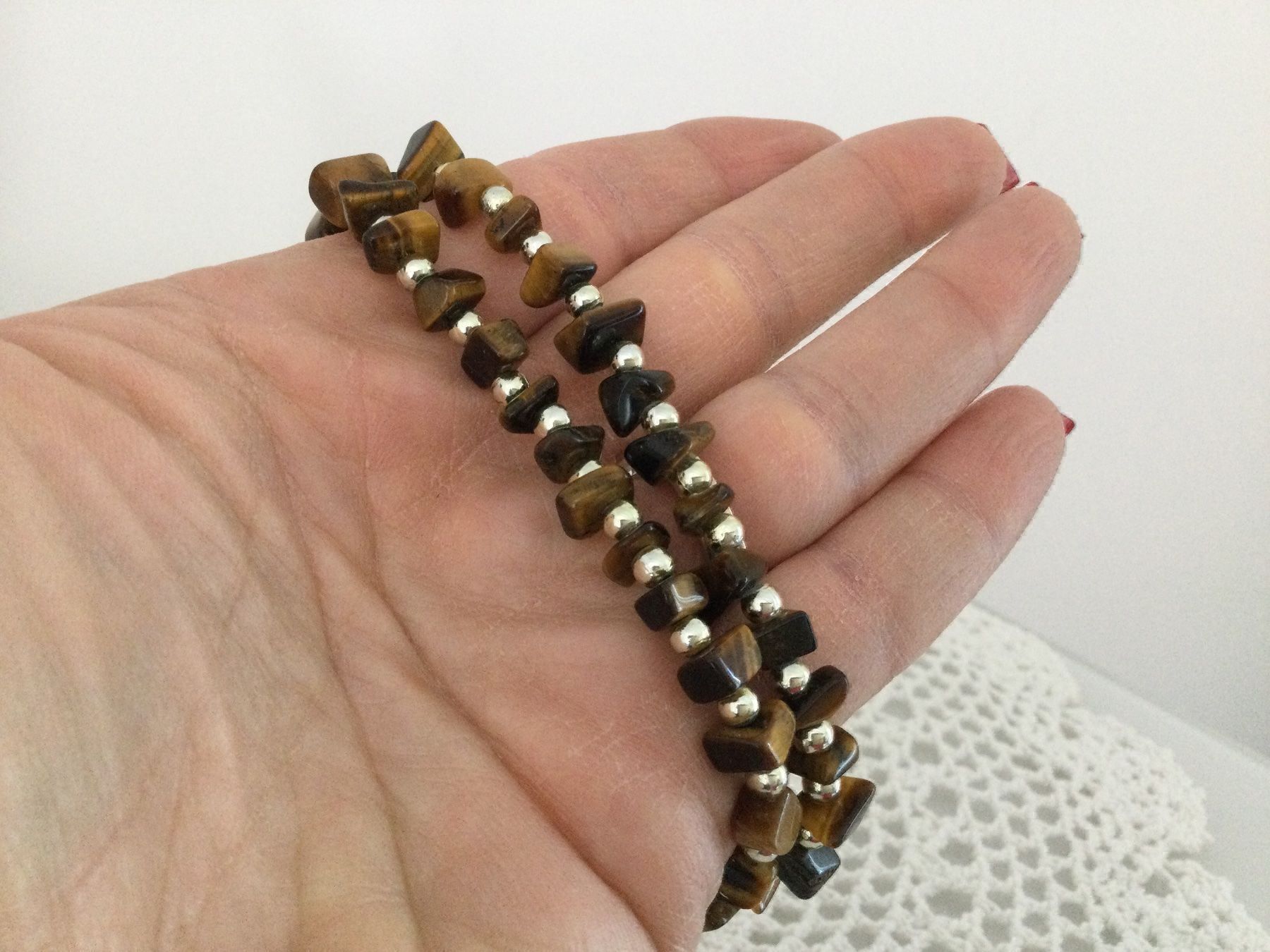 Colliers: Collier avec perles Œil du Tigre – Neuf (Voir description) à Agiez par chouchanelle 1