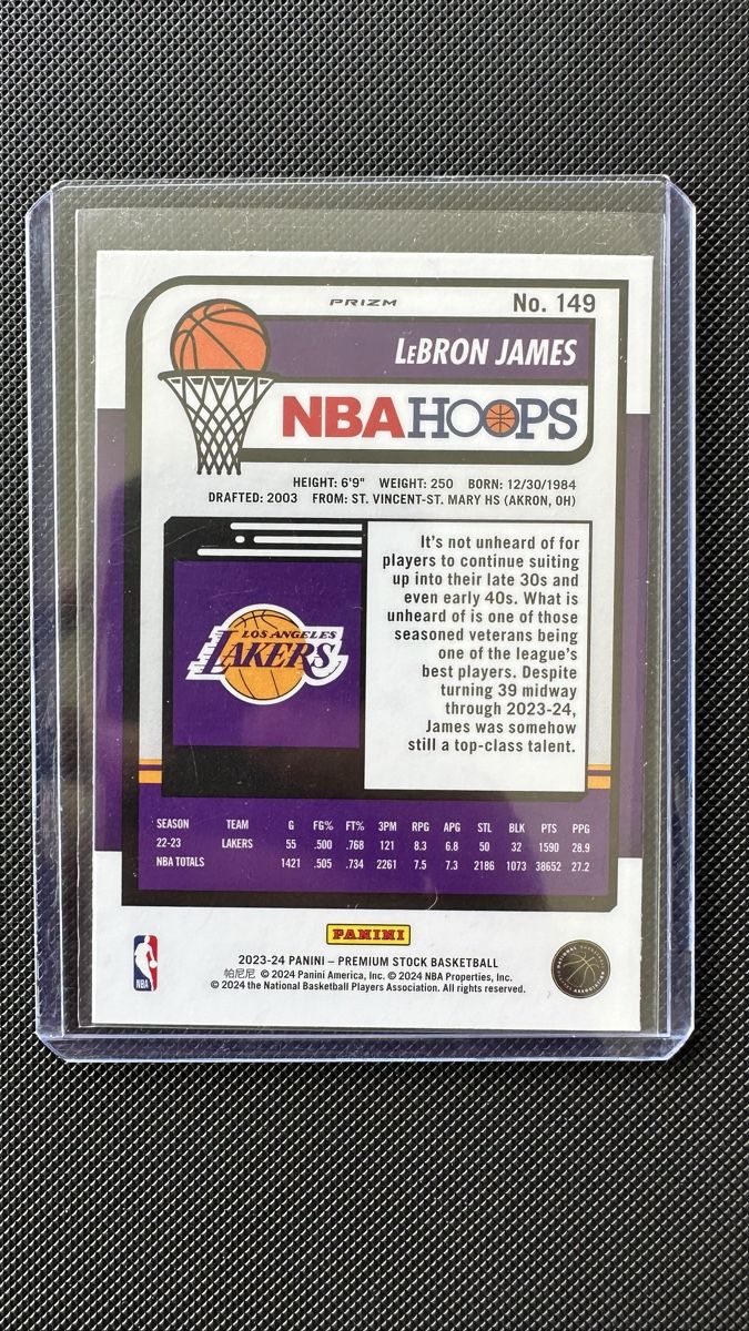 Nba Carte collezionabili: 2023 PANINI HOOPS PREMIUM STOCK LeBRON JAMES – Usato da Affoltern am Albis venduto da mr_choppa 1