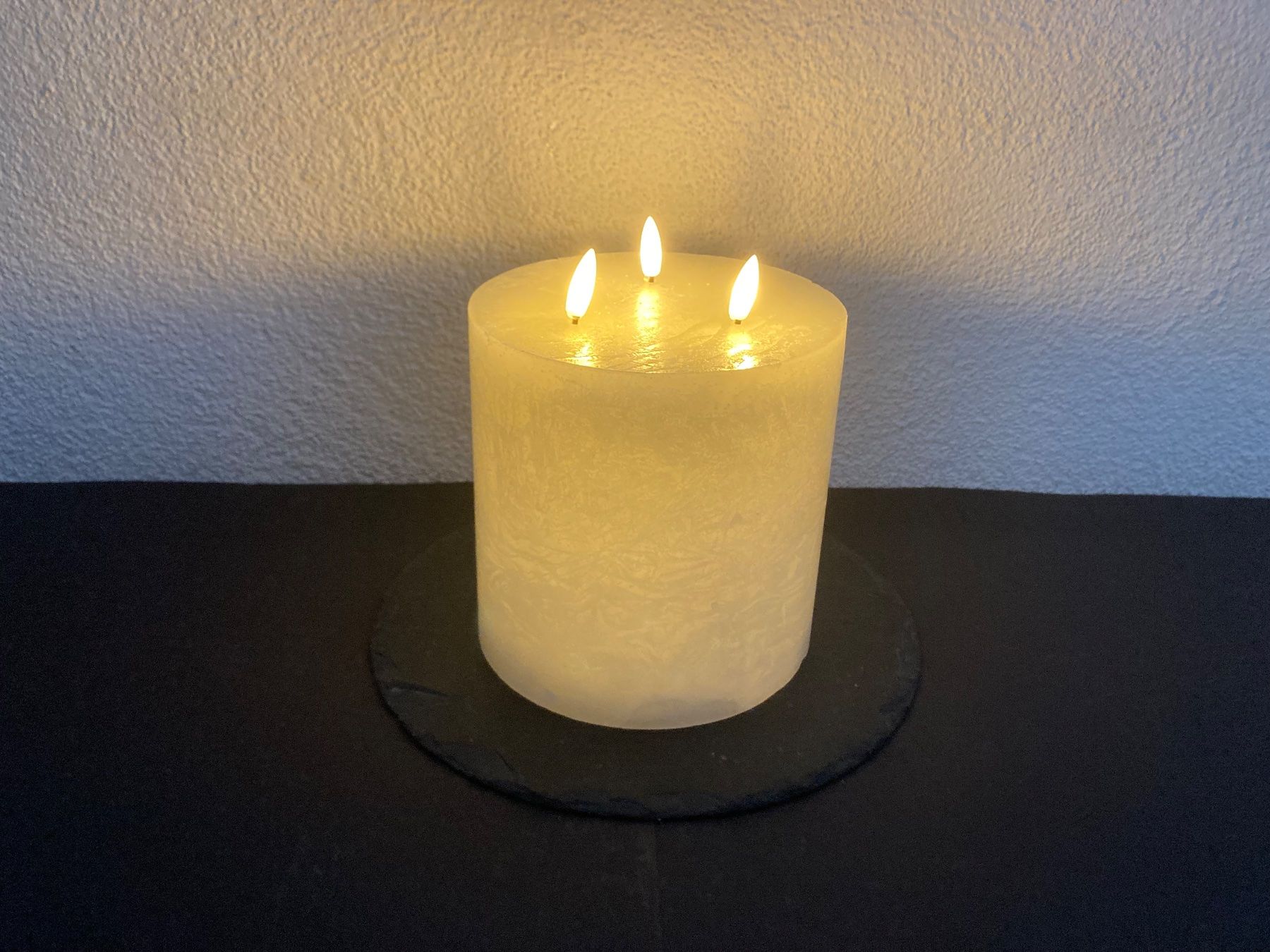 Kerzen: LED Echtwachs 3-Docht Kerze, 15 x 15 cm, creme,Timerfunktion – Neu und originalverpackt aus Neuenhof von jorogo 5