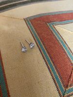Ohrstecker Silber Zirkonia weiss rhodoniert