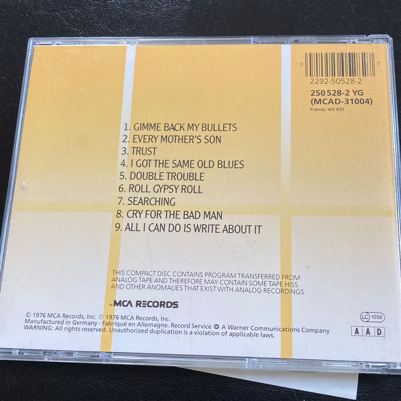 CD: Lynyrd Skynyrd - Gimme Back My Bullets – Usato da Bern venduto da Ntsamina 1