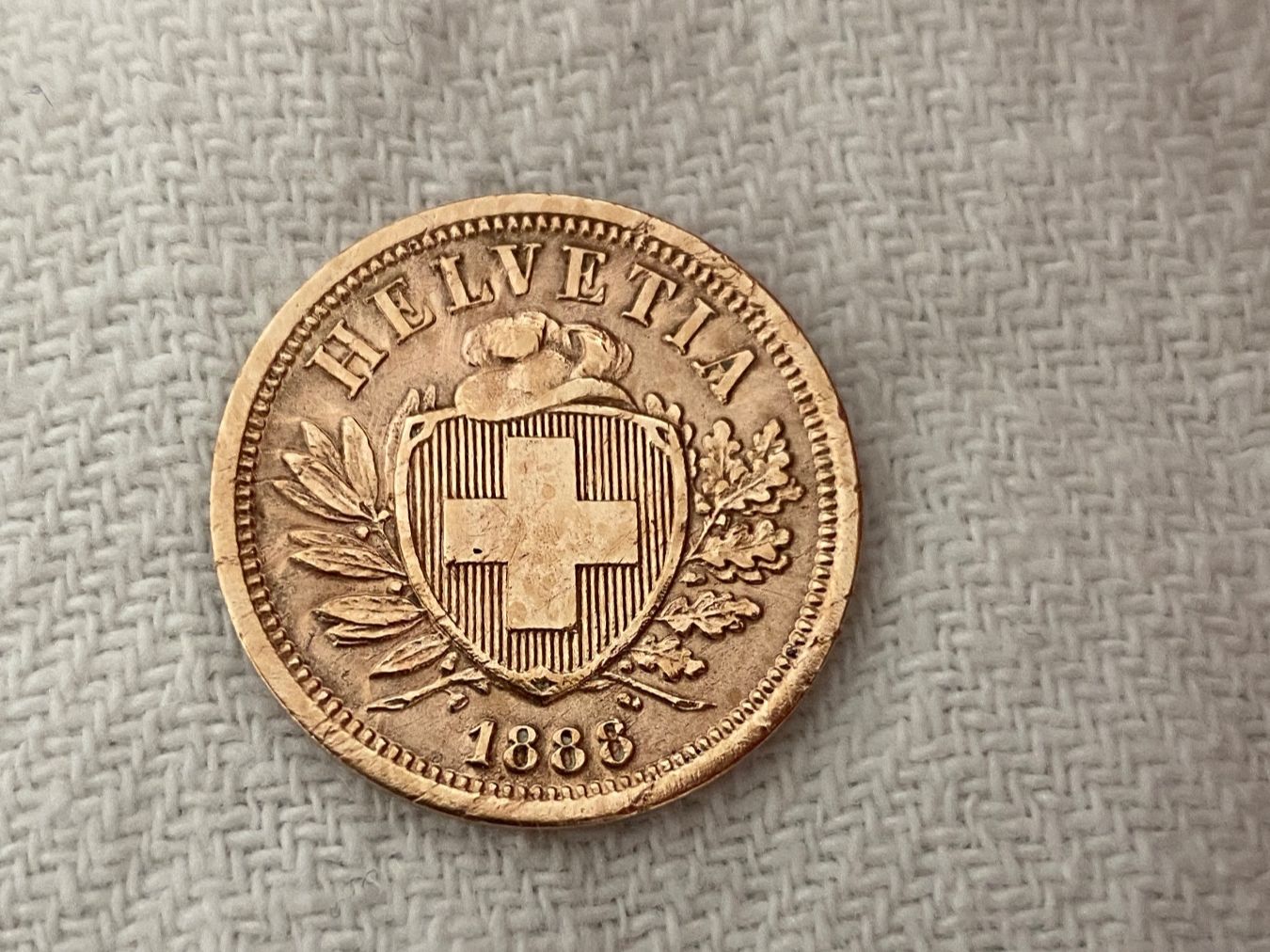 Alle Münzen: 2 centimes/Rappen 1888 – Gebraucht aus Nyon von Ilmi09