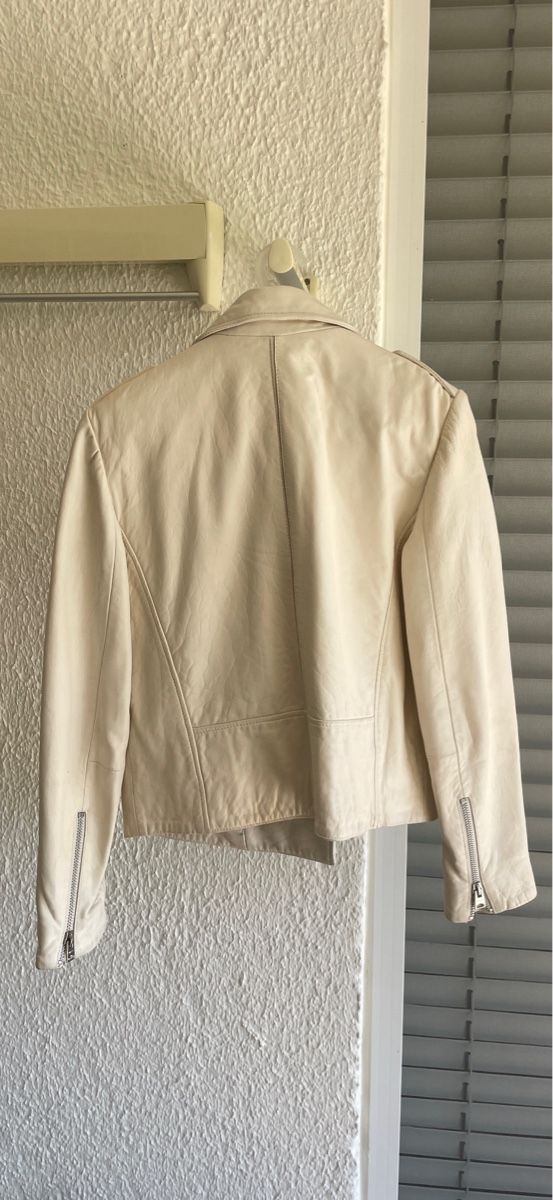 Mango Giacche: White Leather Jacket – Usato da Zuoz venduto da noe_g2f5 1