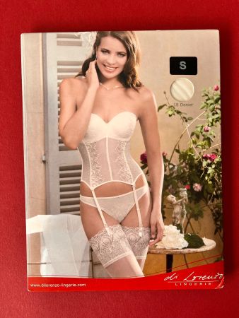 Strapsstrümpfe, Di Lorenzo Lingerie, Grösse S, Farbe Weiss