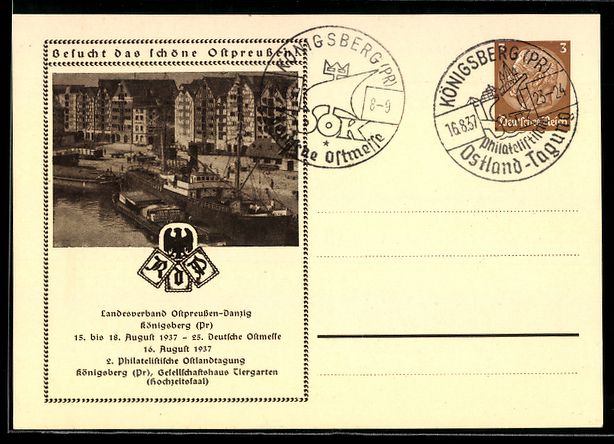 Cancelleria postale: Königsberg, Deutsche Ostmesse und 2. ph – Usato da Berlin venduto da bartko-reher