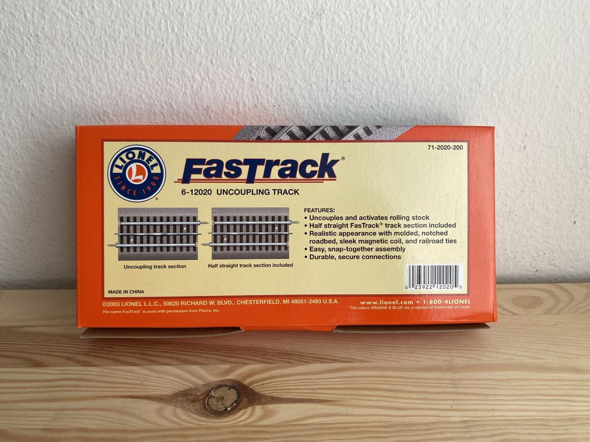 Lionel Modellini di ferrovie: Lionel Fastrack Uncoupling Track 6-12020 – Nuovo e nell'imballaggio originale da Luzern venduto da fairflip 1
