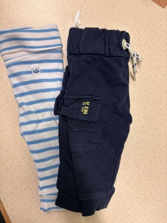 Hosen Set H&M und C&A gestreift blau Grösse 56 bis 62