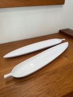 2x längliche Schalen, weiss, für Apéro, Süsses oder Deko