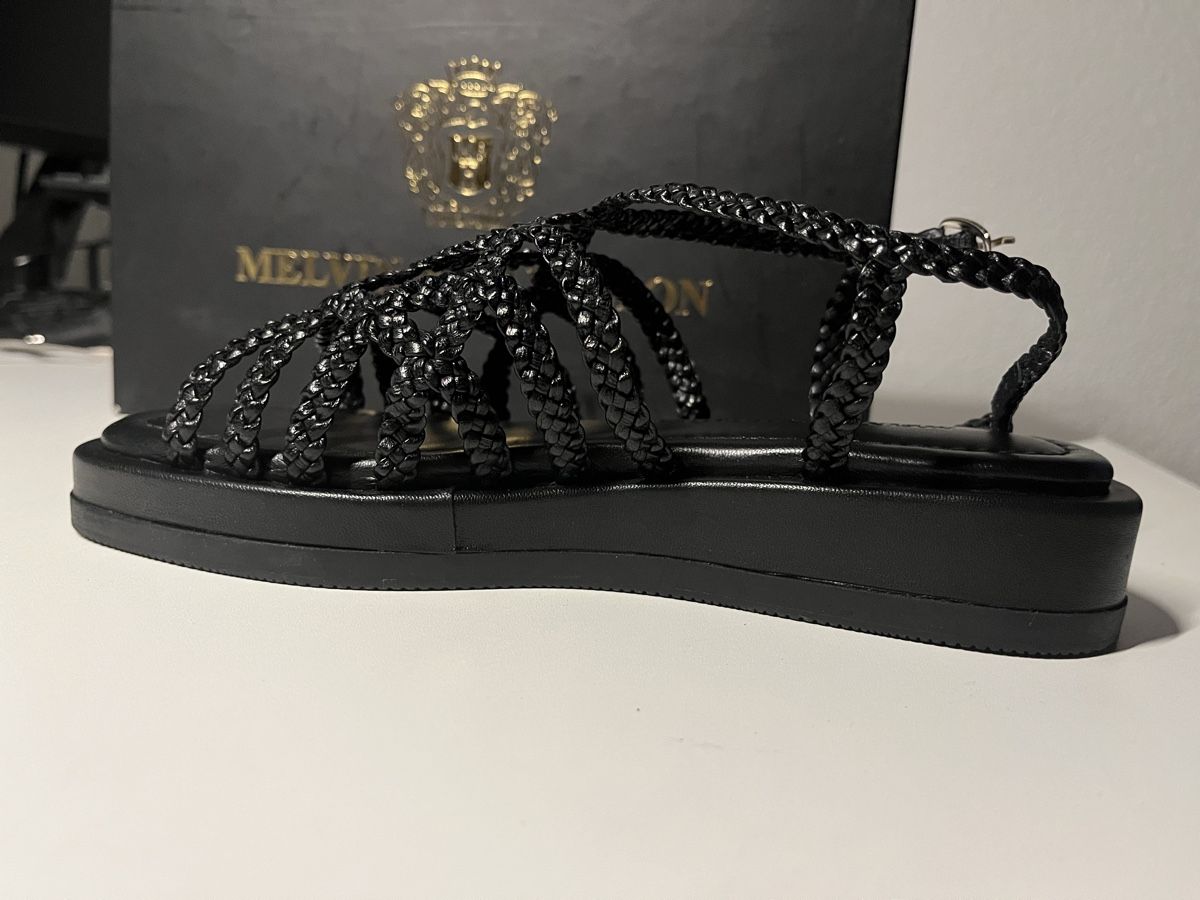 Damenschuhe: Melvin & Hamilton Black Braided Platform Sandals - Size 36 – Neu (gemäss Beschreibung) aus Thalwil von dia_kgx8 5