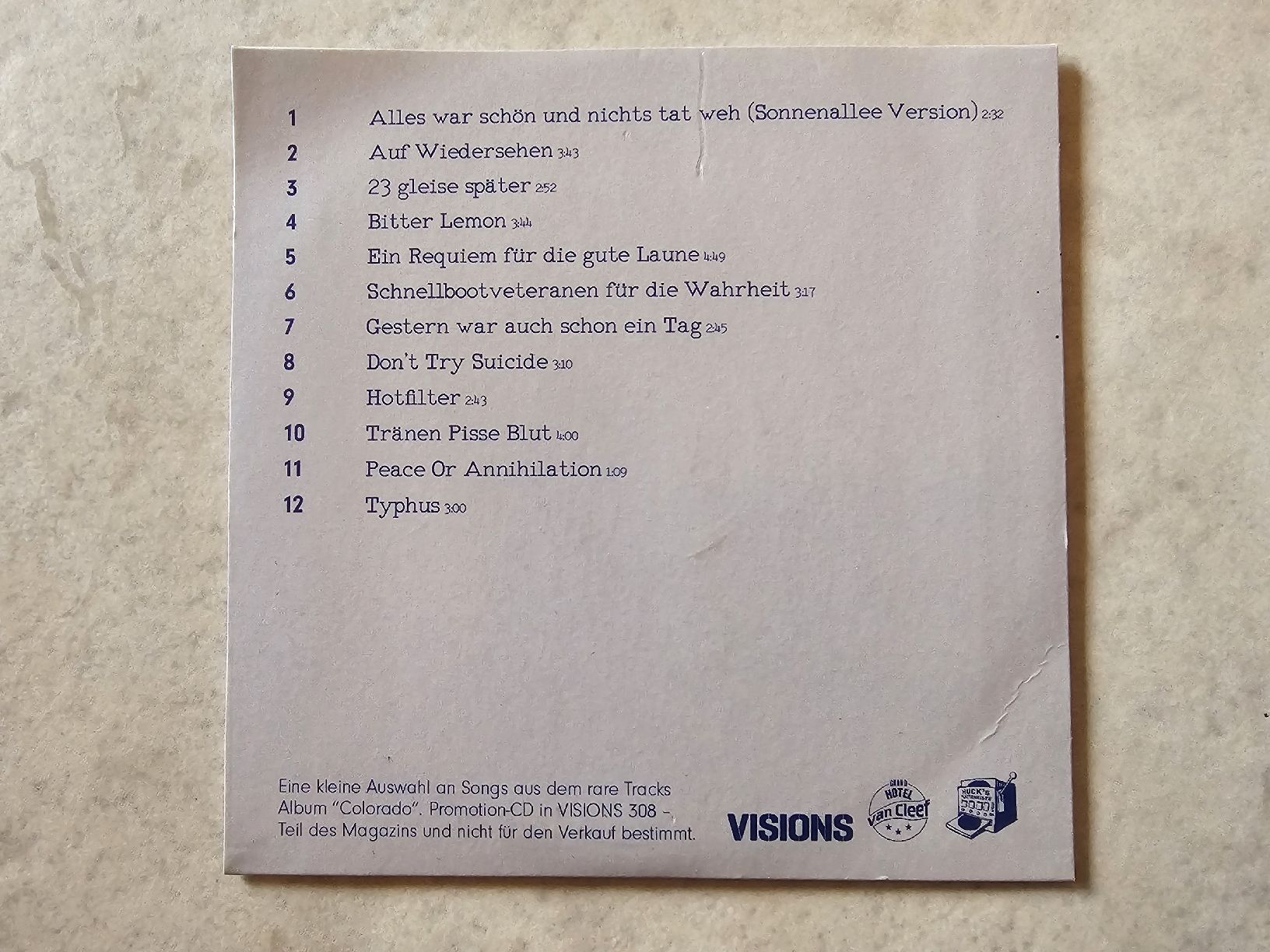 CDs: Muff Potter  -  Colorado  /  Promo – D'occasion à Schneisingen par backstore24 1