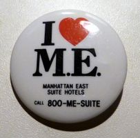 Button, Vintage 1970, I love me, New York