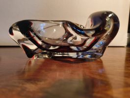 Lux Glass Austria Schale geschwungene dekorative Form