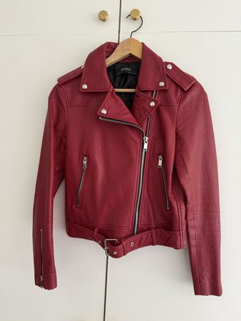 Veste zara similicuir rouge, taille M