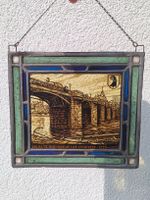 Historisches  Glasbild – Alte Rheinbrücke 