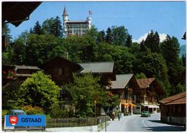 Gstaad - Dorfstrasse mit Hotel Palace