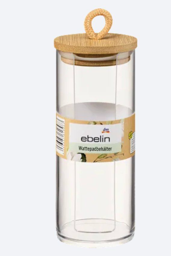 Behälter & Ähnliches: Wattepadbehälter transparent mit Deckel in Holzoptik – Neu (gemäss Beschreibung) aus Zürich von malo_8