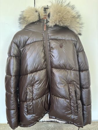 Doudoune Navahoo Marron avec Fourrure Taille L, Neuf! (53)