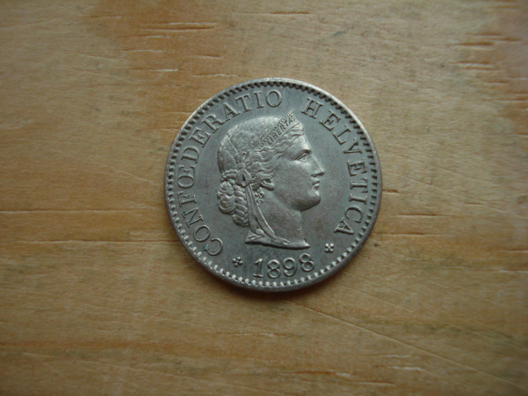 Tutti le monete: (S2) 5 Rappen 1898 UNZ- – Usato da Erlach venduto da Net-Coins