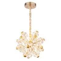 LED Pendelleuchte, Gold, 50 cm Ø