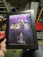 Jack Daniel's Motorrad Bild im Rahmen - Je nach Blickwinkel
