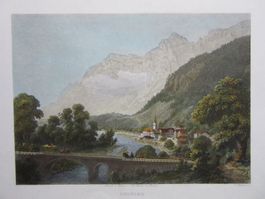 AMSTEG  STAHLSTICH KOLORIERT